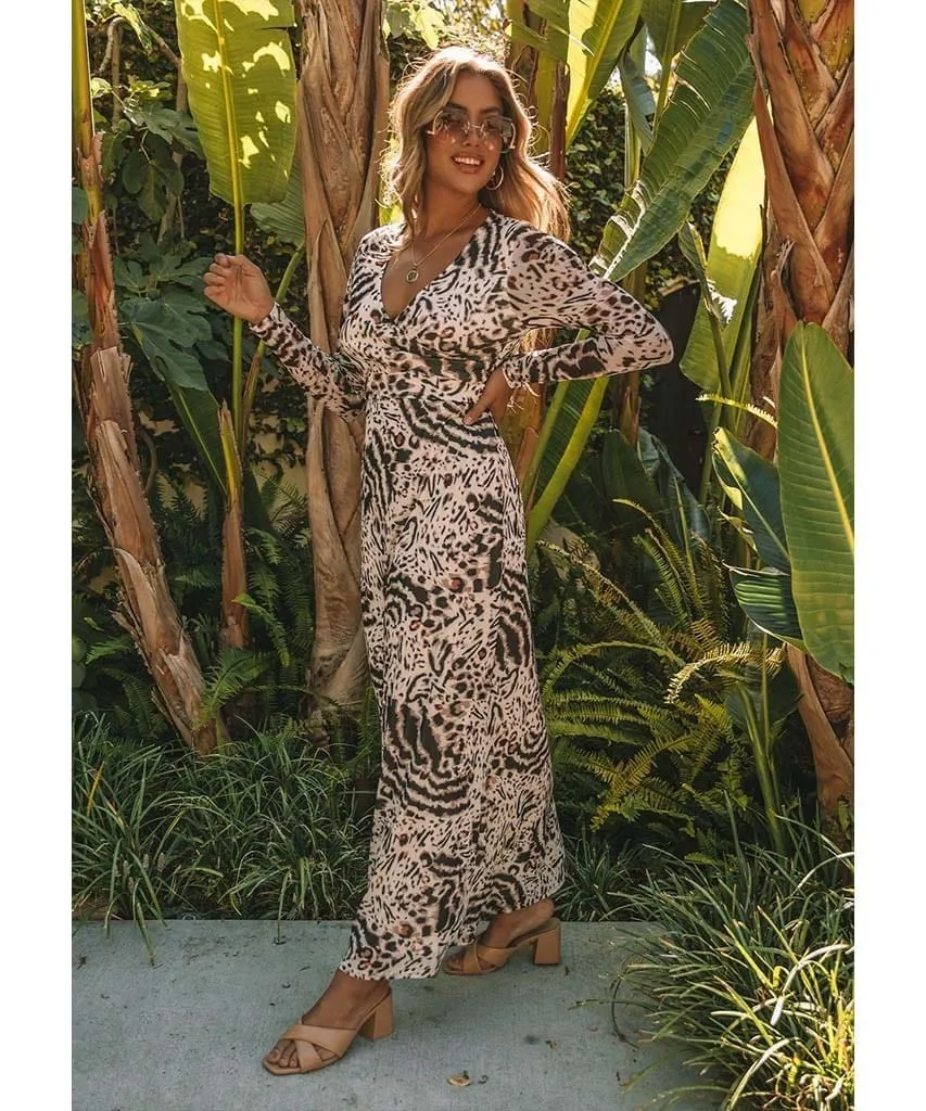 Wild Nights Maxi Dress Cream Combo