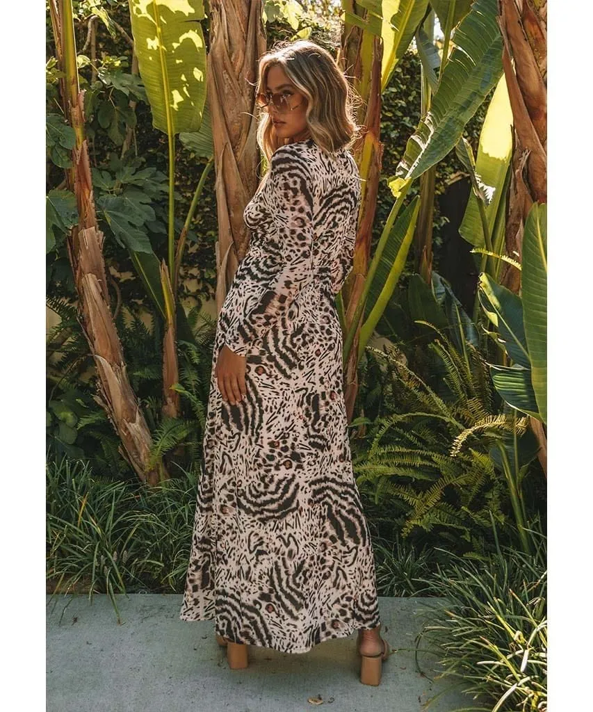 Wild Nights Maxi Dress Cream Combo