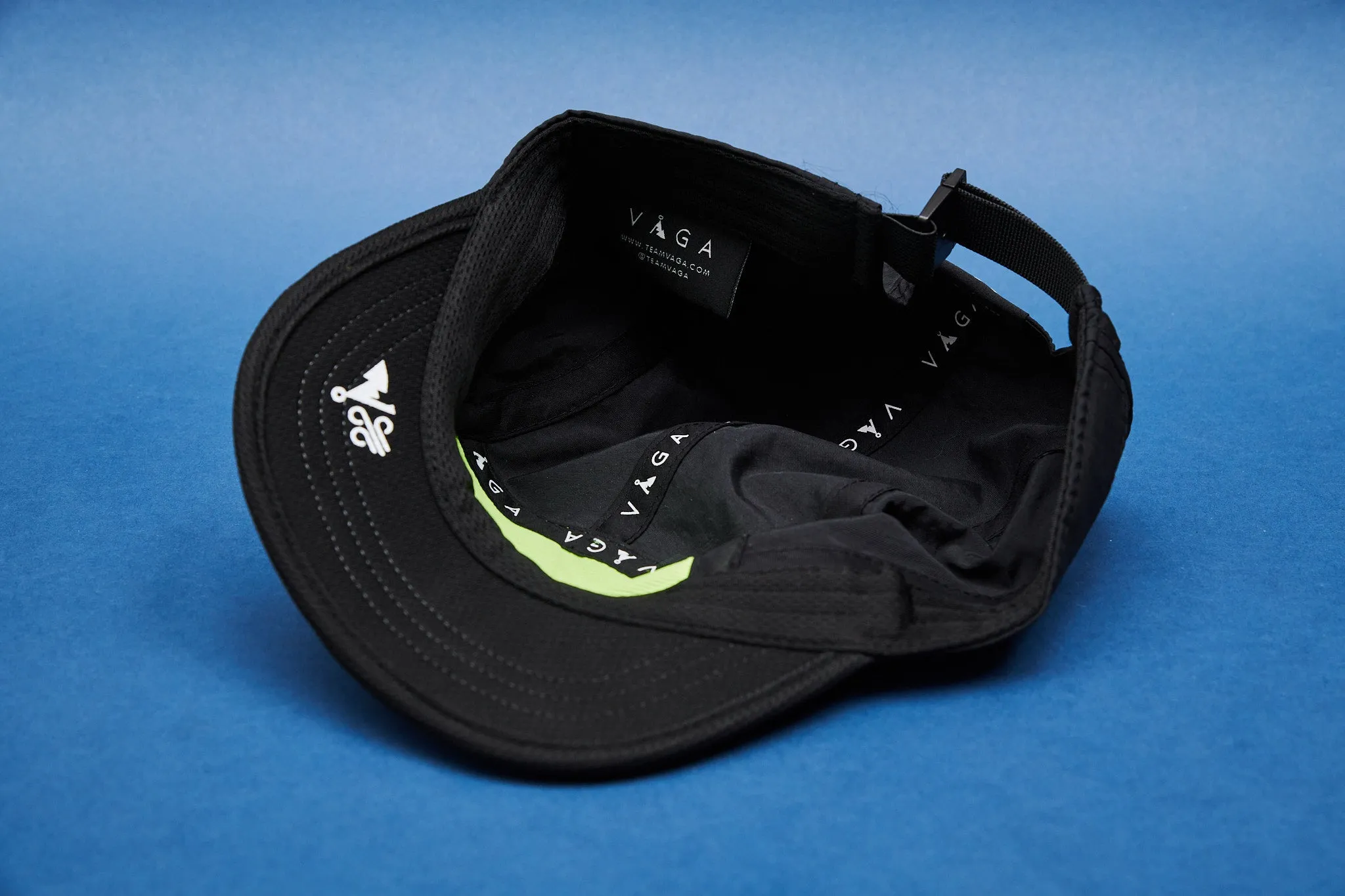 Windproof Club Cap - Black, Charcoal & Yellow