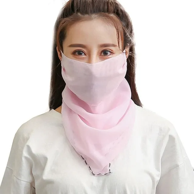 Windproof Outdoor Fashion Half Face Mask Double Sided Dust-proof Breathable Sunshade Neck Covers Protector Masks  Scarf Shawl