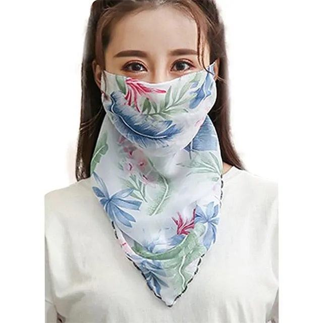 Windproof Outdoor Fashion Half Face Mask Double Sided Dust-proof Breathable Sunshade Neck Covers Protector Masks  Scarf Shawl