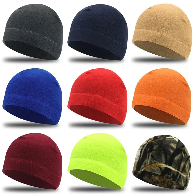 Windproof Polar Fleece Beanie Hat - Warm Autumn Winter Cap for Women Men, Soft Comfortable Ski Cycling Hat