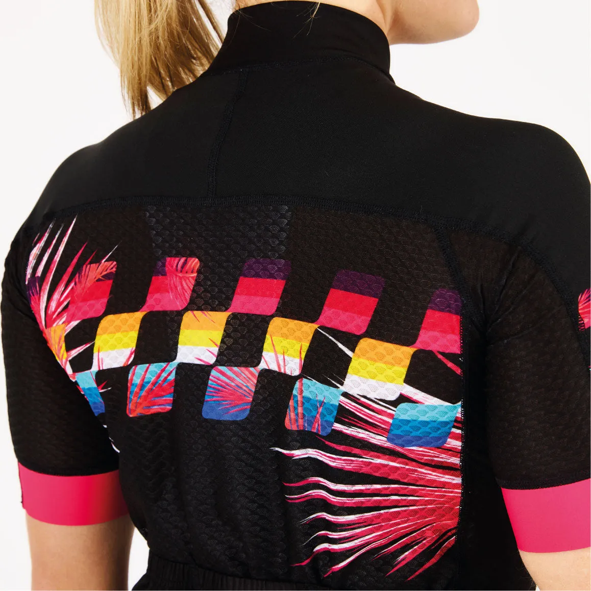 WOMEN'S CYCLING JERSEY FINISHER BLACK