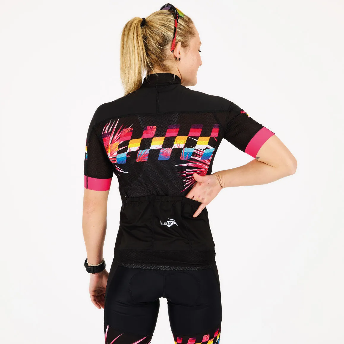 WOMEN'S CYCLING JERSEY FINISHER BLACK