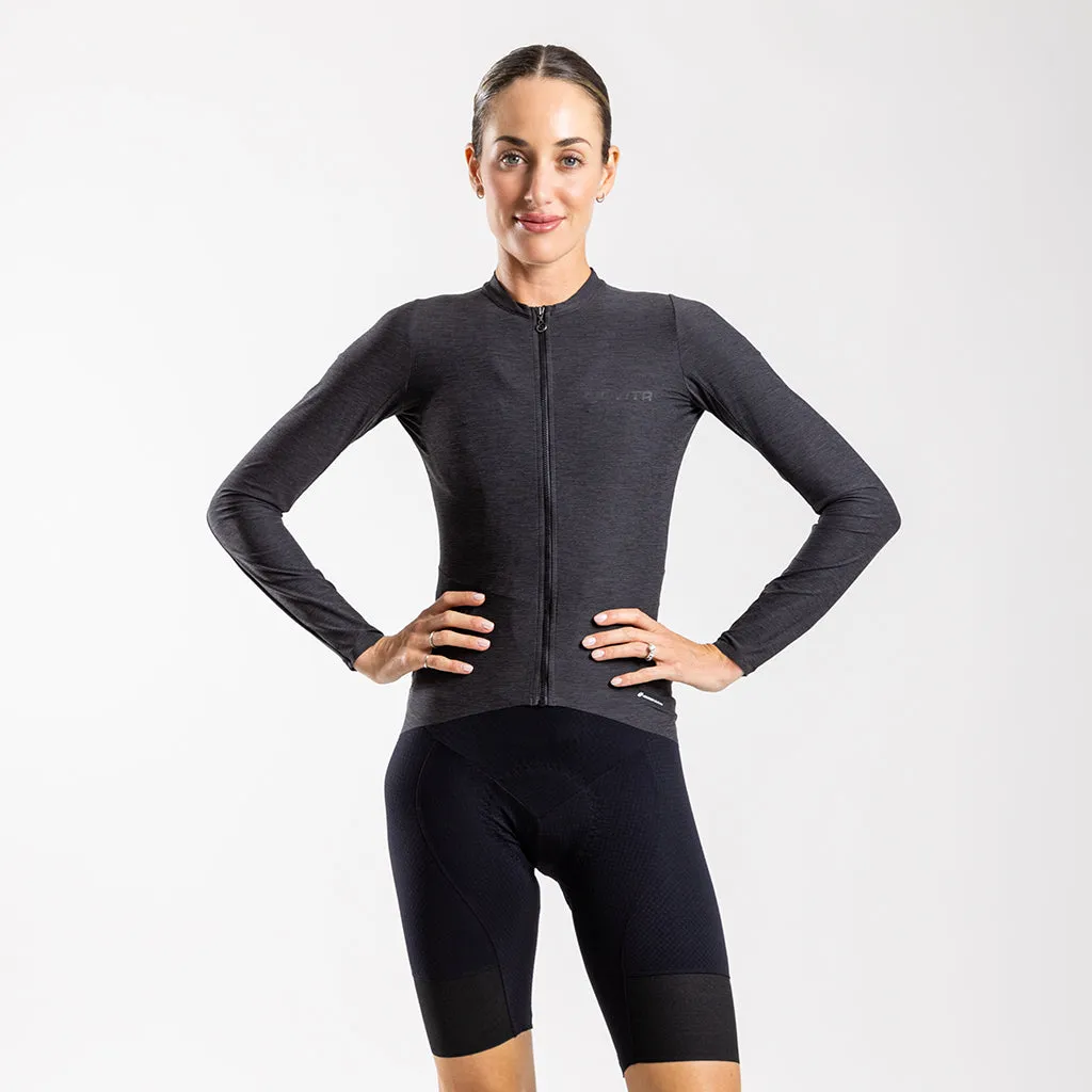 Women's Librio Long Sleeve Race Fit Jersey (Charcoal)
