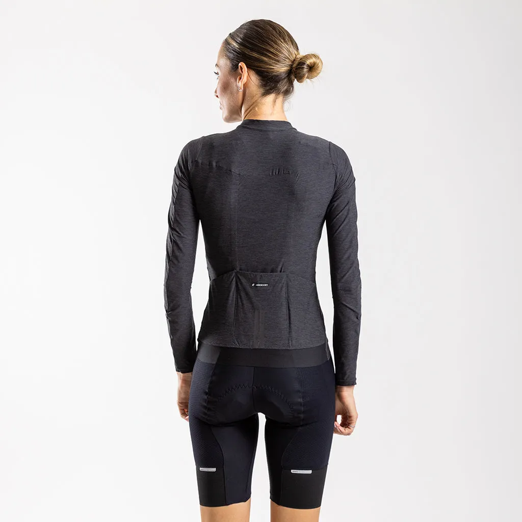 Women's Librio Long Sleeve Race Fit Jersey (Charcoal)
