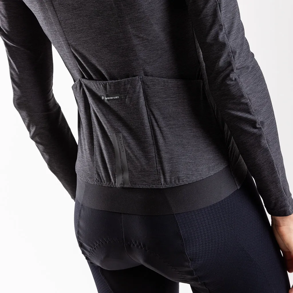 Women's Librio Long Sleeve Race Fit Jersey (Charcoal)
