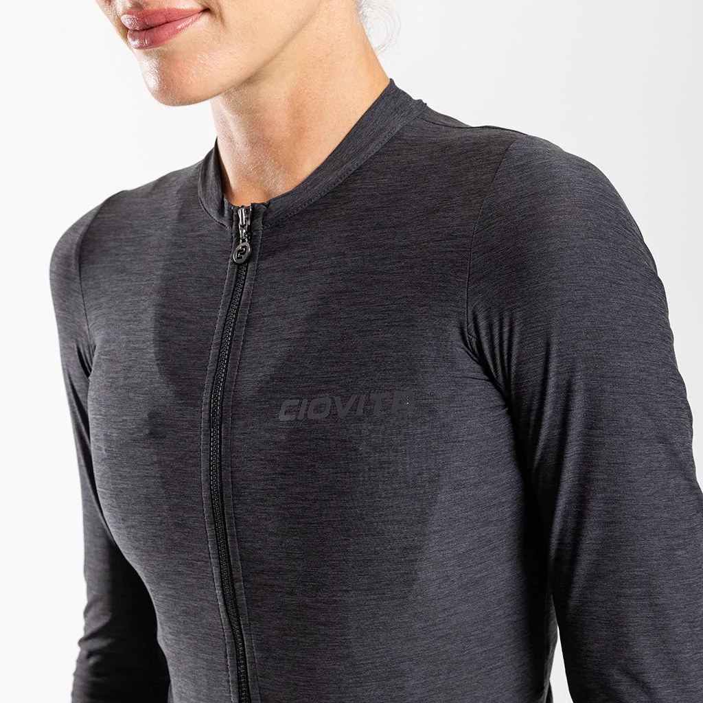 Women's Librio Long Sleeve Race Fit Jersey (Charcoal)
