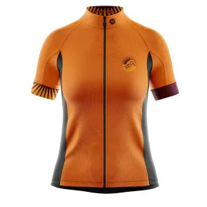Womens Orange Good Vibes Good Rides Cycling Jersey