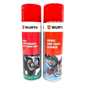 Wurth Performance Dry Chain Lube & Brake And Chain Cleaner (500ml)